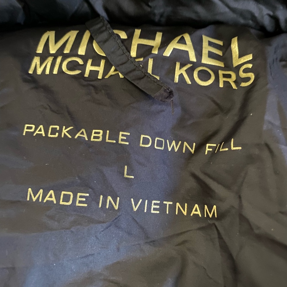Michael Kors Dark Navy Quilted Packable Puffer Jacket - Picture 3 of 6